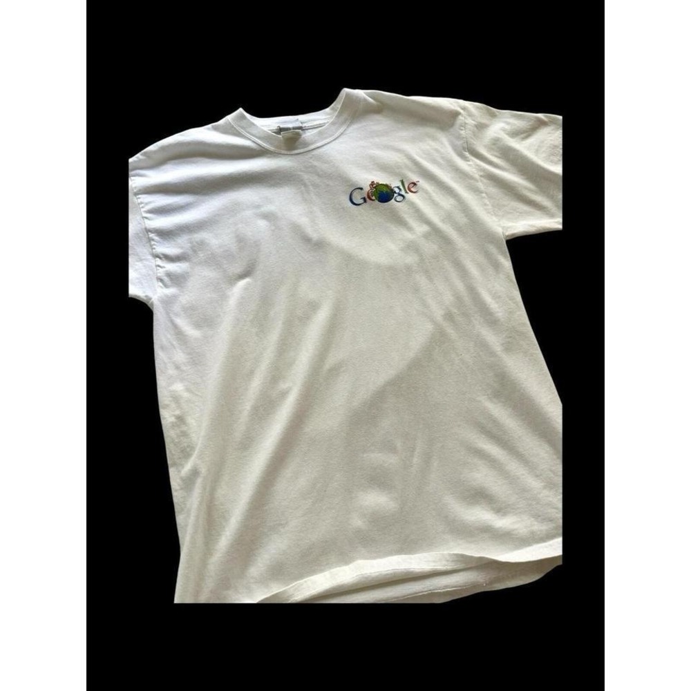 Google T-Shirt Vintage 2001‎ Sz Large Global Engineering Made in USA Y2K